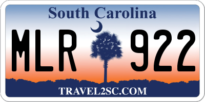 SC license plate MLR922