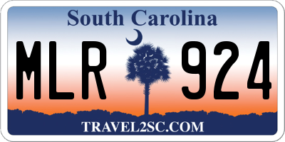 SC license plate MLR924