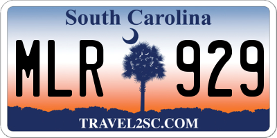 SC license plate MLR929