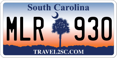 SC license plate MLR930