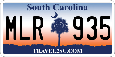 SC license plate MLR935