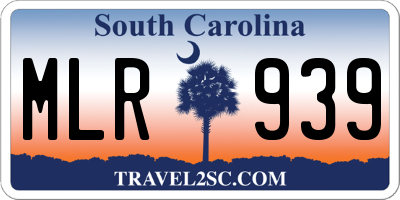 SC license plate MLR939