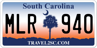 SC license plate MLR940