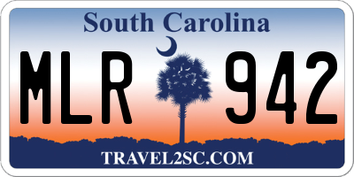 SC license plate MLR942