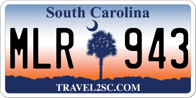 SC license plate MLR943