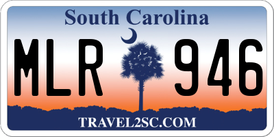 SC license plate MLR946