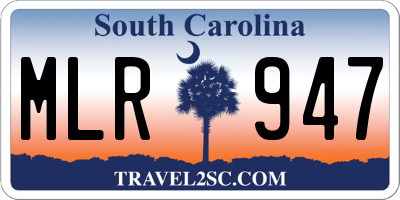 SC license plate MLR947