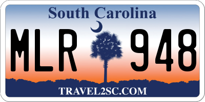 SC license plate MLR948