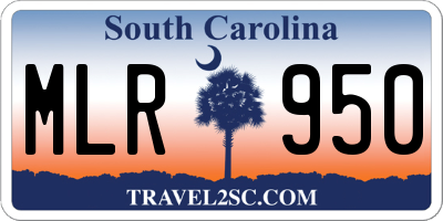SC license plate MLR950