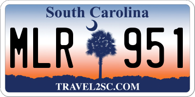 SC license plate MLR951