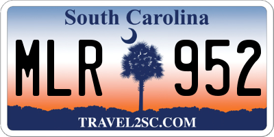 SC license plate MLR952