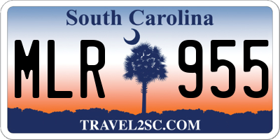 SC license plate MLR955