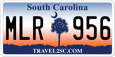SC license plate MLR956