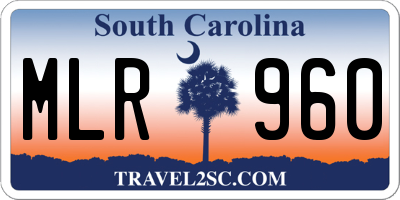 SC license plate MLR960