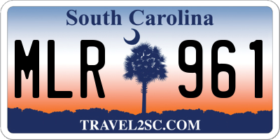 SC license plate MLR961