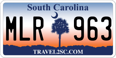 SC license plate MLR963