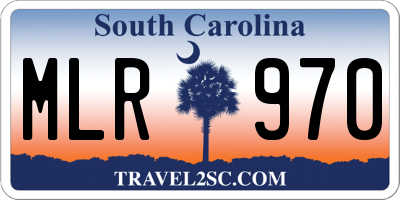 SC license plate MLR970