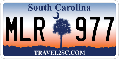 SC license plate MLR977