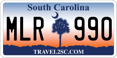 SC license plate MLR990