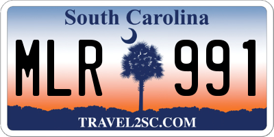 SC license plate MLR991