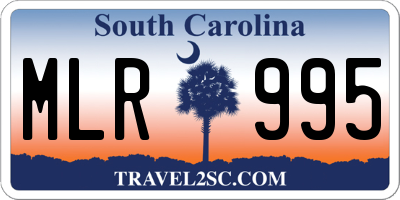 SC license plate MLR995