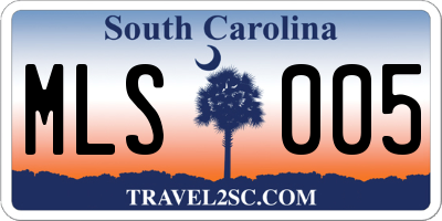 SC license plate MLS005