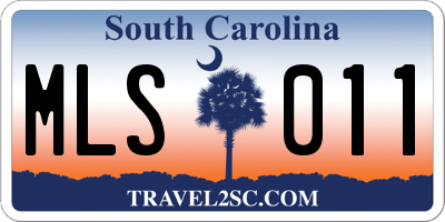SC license plate MLS011