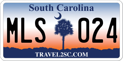 SC license plate MLS024