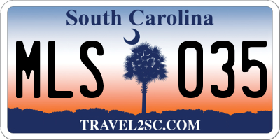 SC license plate MLS035