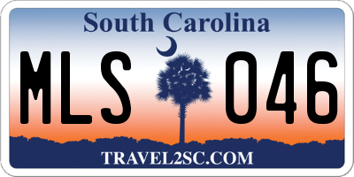 SC license plate MLS046
