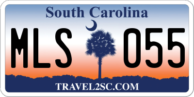 SC license plate MLS055