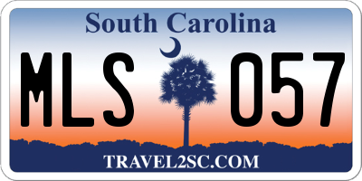 SC license plate MLS057