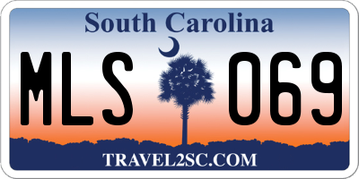 SC license plate MLS069