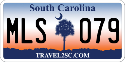 SC license plate MLS079