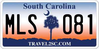 SC license plate MLS081