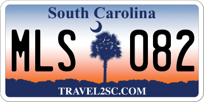 SC license plate MLS082