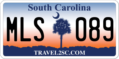 SC license plate MLS089