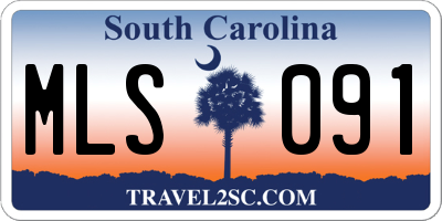 SC license plate MLS091