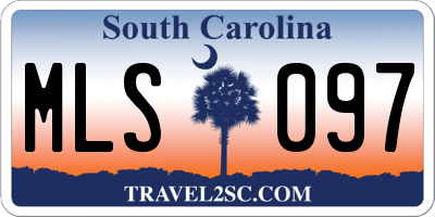 SC license plate MLS097