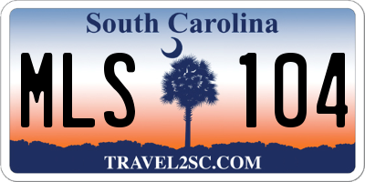 SC license plate MLS104
