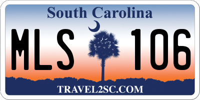 SC license plate MLS106