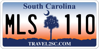 SC license plate MLS110