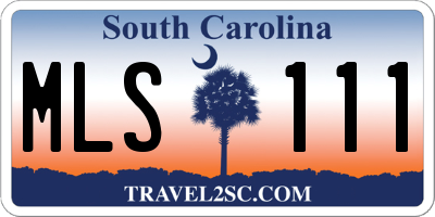 SC license plate MLS111
