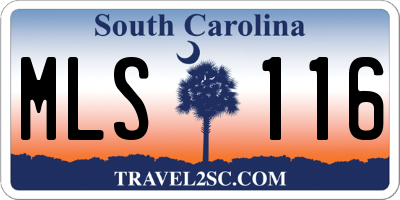 SC license plate MLS116