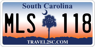 SC license plate MLS118