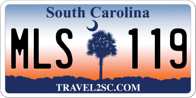 SC license plate MLS119