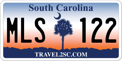 SC license plate MLS122