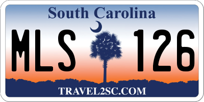 SC license plate MLS126