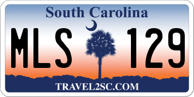 SC license plate MLS129