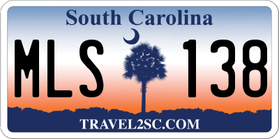 SC license plate MLS138